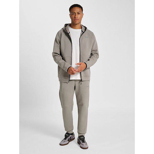Hummel Tech Fleece Regular Zip Sweater Met Kap Heren - Taupe