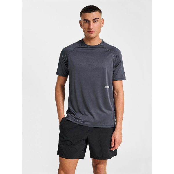 Hummel Pulse Workout T-Shirt Hommes - Gris Foncé