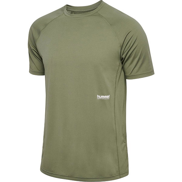 Hummel Pulse Workout T-Shirt Hommes - Kaki