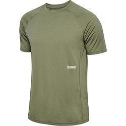 Hummel Pulse Workout T-Shirt Hommes - Kaki