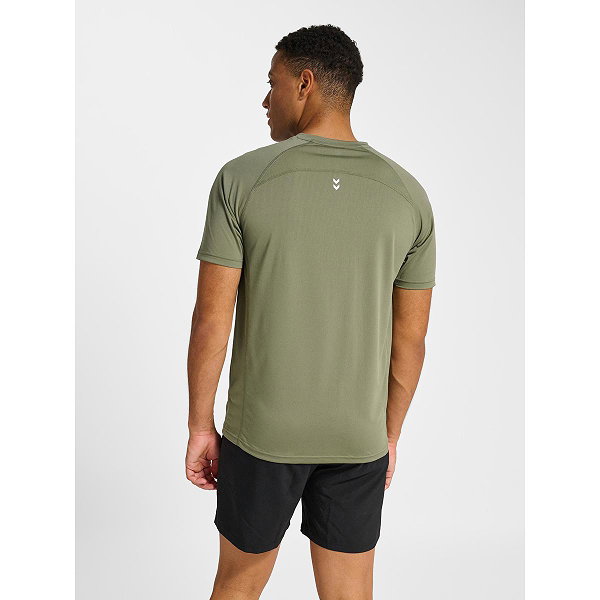 Hummel Pulse Workout T-Shirt Hommes - Kaki