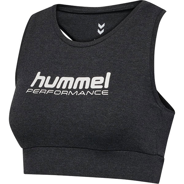 Hummel Pulse Logo Light Support Brassière De Sport Femmes - Noir Mélange