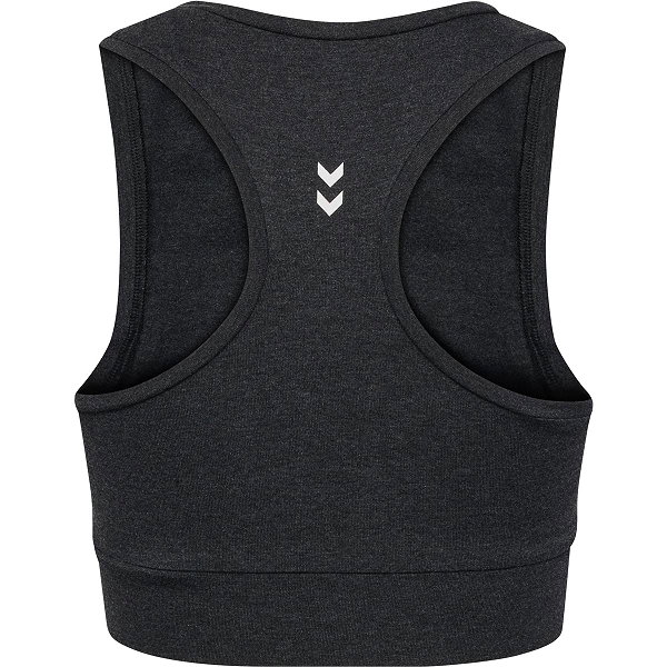 Hummel Pulse Logo Light Support Brassière De Sport Femmes - Noir Mélange