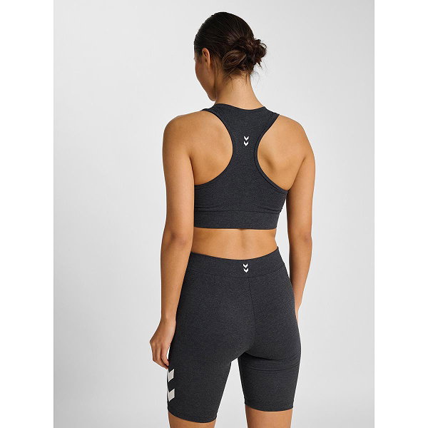 Hummel Pulse Logo Light Support Brassière De Sport Femmes - Noir Mélange