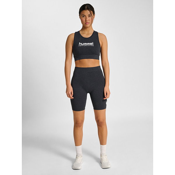Hummel Pulse Logo Light Support Brassière De Sport Femmes - Noir Mélange