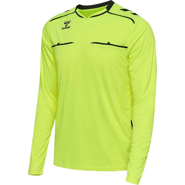 Hummel Scheidsrechtersshirt Lange Mouw Heren - Fluogeel