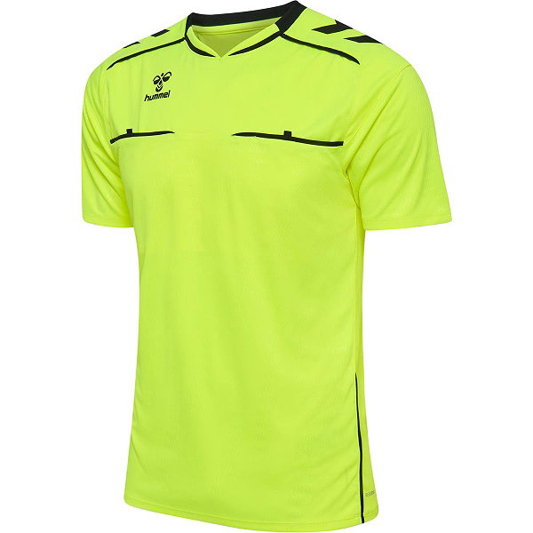 Hummel Scheidsrechtersshirt Korte Mouw Heren - Fluogeel