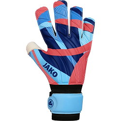 Jako River Supersoft Rc Torwarthandschuhe - Skyblue / Koralle / Navy