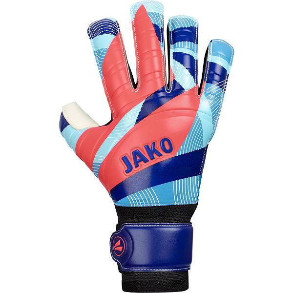 Jako River Basic Rc Protection Torwarthandschuhe - Navy / Skyblue / Koralle