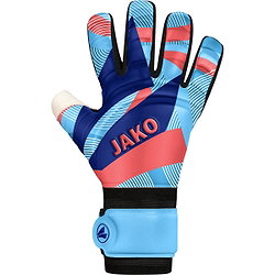 Jako River Supersoft Nc Torwarthandschuhe - Skyblue / Koralle / Navy