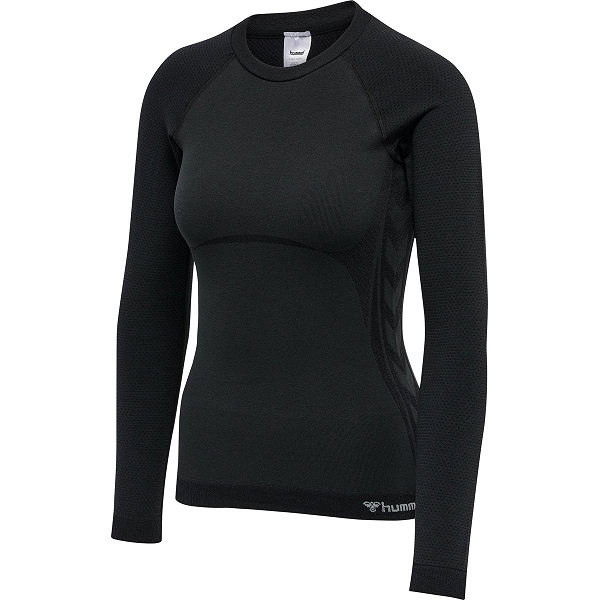 Hummel Seamless Long Tight Damen - Schwarz Meliert