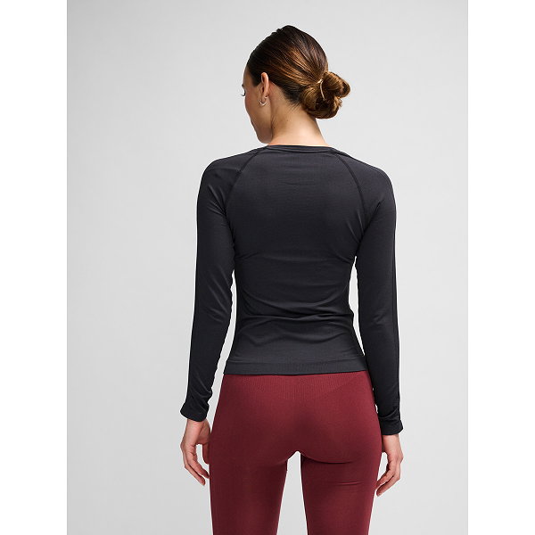 Hummel Seamless Long Tight Damen - Schwarz Meliert