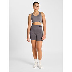 Voorvertoning: Hummel Seamless Short Tight Slidingbroek Dames - Donkergrijs