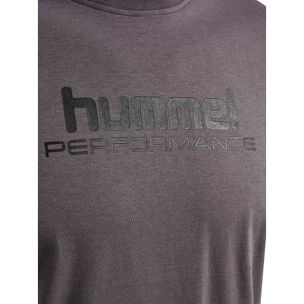 Hummel Pulse Graphic T-Shirt Hommes - Gris Foncé