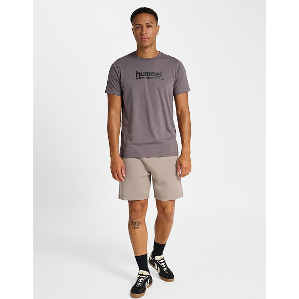 Hummel Pulse Graphic T-Shirt Hommes - Gris Foncé