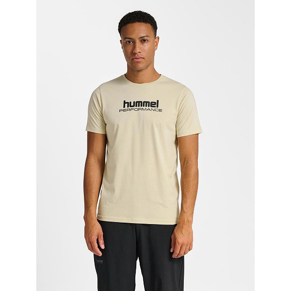 Hummel Pulse Graphic T-Shirt Heren - Zand