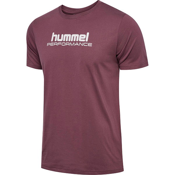 Hummel Pulse Graphic T-Shirt Heren - Bordeaux