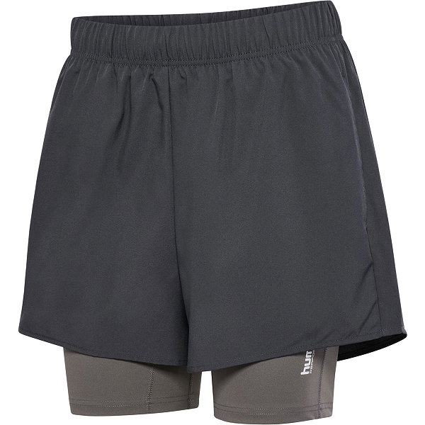 Hummel Hiit Intensity 2-In-1-Laufshorts Damen - Dunkelgrau