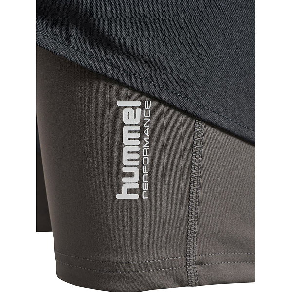 Hummel Hiit Intensity 2-In-1-Laufshorts Damen - Dunkelgrau