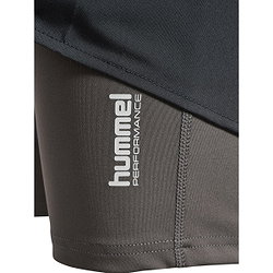 Vorschau: Hummel Hiit Intensity 2-In-1-Laufshorts Damen - Dunkelgrau