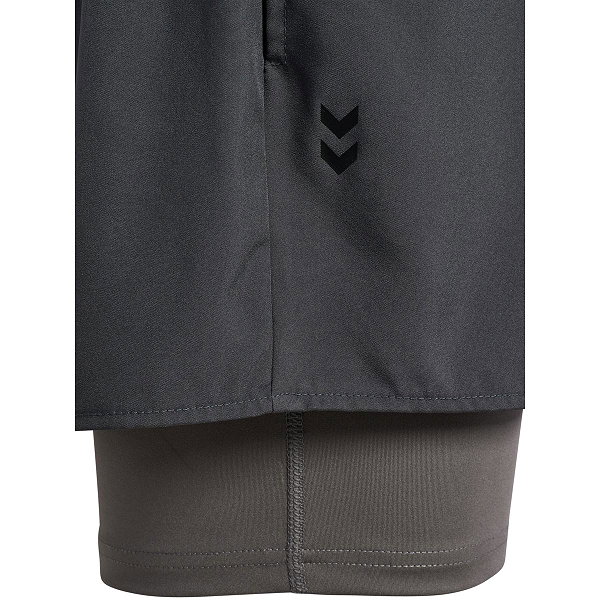 Hummel Hiit Intensity 2-In-1-Laufshorts Damen - Dunkelgrau