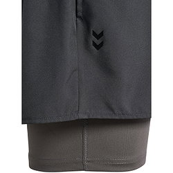 Vorschau: Hummel Hiit Intensity 2-In-1-Laufshorts Damen - Dunkelgrau