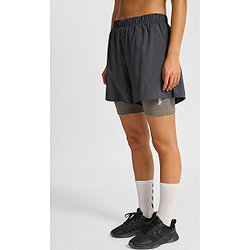 Vorschau: Hummel Hiit Intensity 2-In-1-Laufshorts Damen - Dunkelgrau