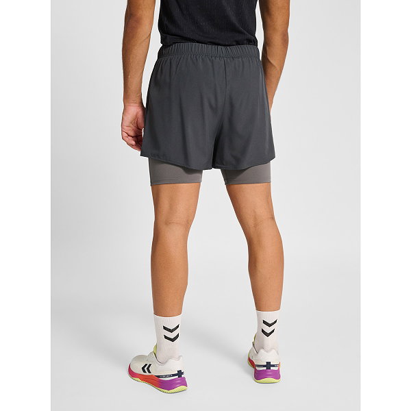 Hummel Hiit Intensity 2-In-1-Laufshorts Damen - Dunkelgrau