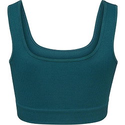 Voorvertoning: Hummel Pulse Seamless Rib Sport-Bh Dames - Groen