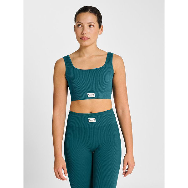 Hummel Pulse Seamless Rib Sport-Bh Dames - Groen