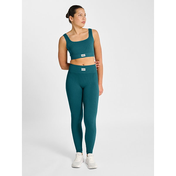 Hummel Pulse Seamless Rib Sport-Bh Dames - Groen