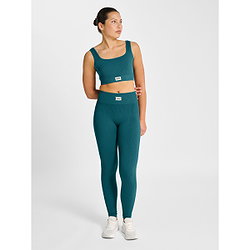 Voorvertoning: Hummel Pulse Seamless Rib Sport-Bh Dames - Groen