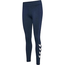Hummel Pulse Logo Cuissard Long Femmes - Marine Mélange