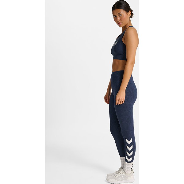 Hummel Pulse Logo Cuissard Long Femmes - Marine Mélange