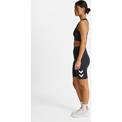 Vorschau: Hummel Pulse Logo Tight Damen - Schwarz Meliert