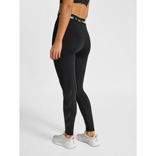 Hummel Pulse Mid Waist Long Tight Dames - Zwart