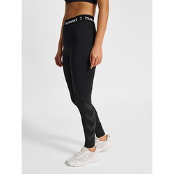 Voorvertoning: Hummel Pulse Mid Waist Long Tight Dames - Zwart