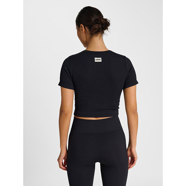 Hummel Pulse Seamless Rib T-Shirt Dames - Zwart