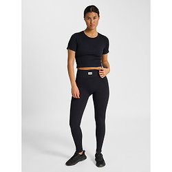 Voorvertoning: Hummel Pulse Seamless Rib T-Shirt Dames - Zwart