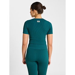 Vorschau: Hummel Pulse Seamless Rib T-Shirt Damen - Grün