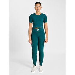 Vorschau: Hummel Pulse Seamless Rib T-Shirt Damen - Grün
