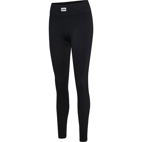 Hummel Pulse Seamless Rib Long Tight Damen - Schwarz
