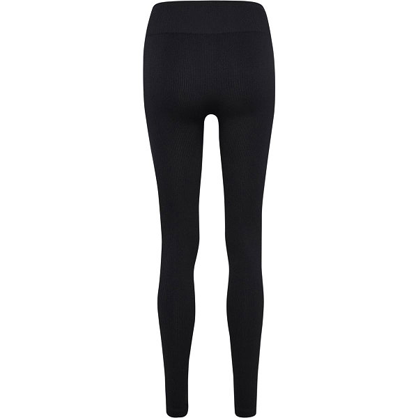 Hummel Pulse Seamless Rib Long Tight Damen - Schwarz