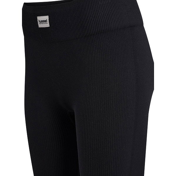 Hummel Pulse Seamless Rib Long Tight Damen - Schwarz