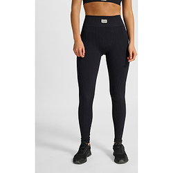 Vorschau: Hummel Pulse Seamless Rib Long Tight Damen - Schwarz