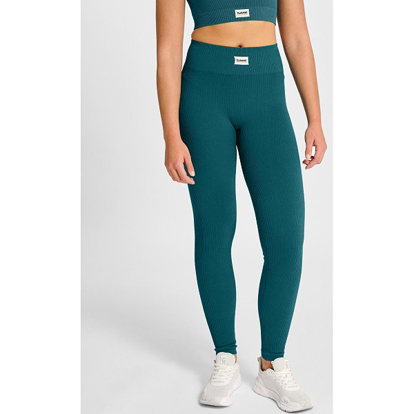 Hummel Pulse Seamless Rib Cuissard Long Femmes - Vert
