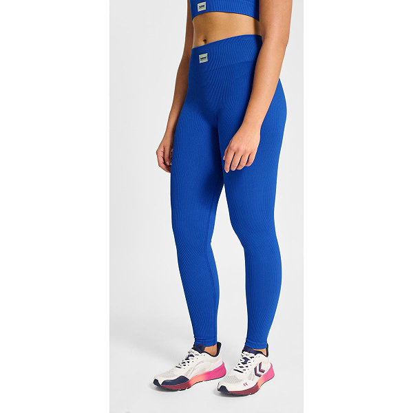 Hummel Pulse Seamless Rib Long Tight Damen - Royal