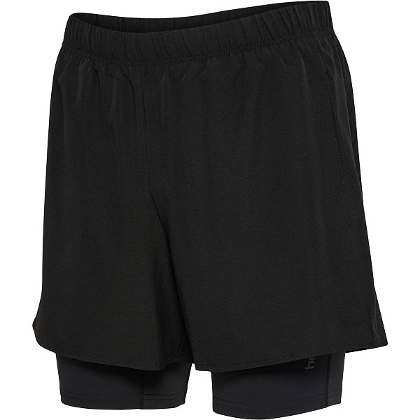 Hummel Hiit Intensity Short De Running 2-En-1 Hommes - Noir