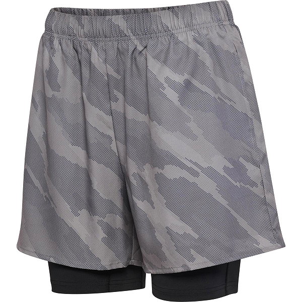 Hummel Hiit Intensity Aop Short De Running 2-En-1 Hommes - Noir