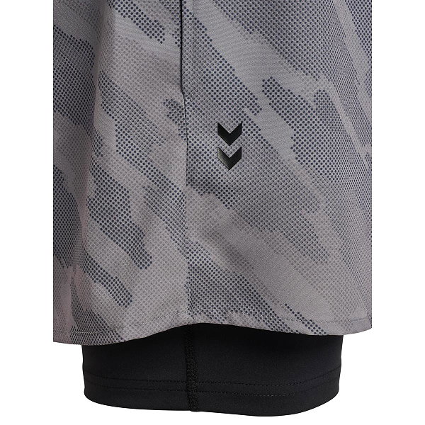 Hummel Hiit Intensity Aop Short De Running 2-En-1 Hommes - Noir